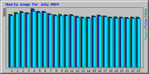 Hourly usage for July 2024